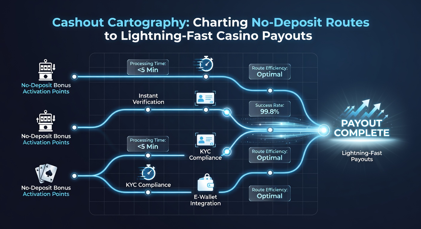 Infographic showing casino payment icons connected by fast-track arrows from bonuses to bank accounts, highlighting e-wallets and crypto options
