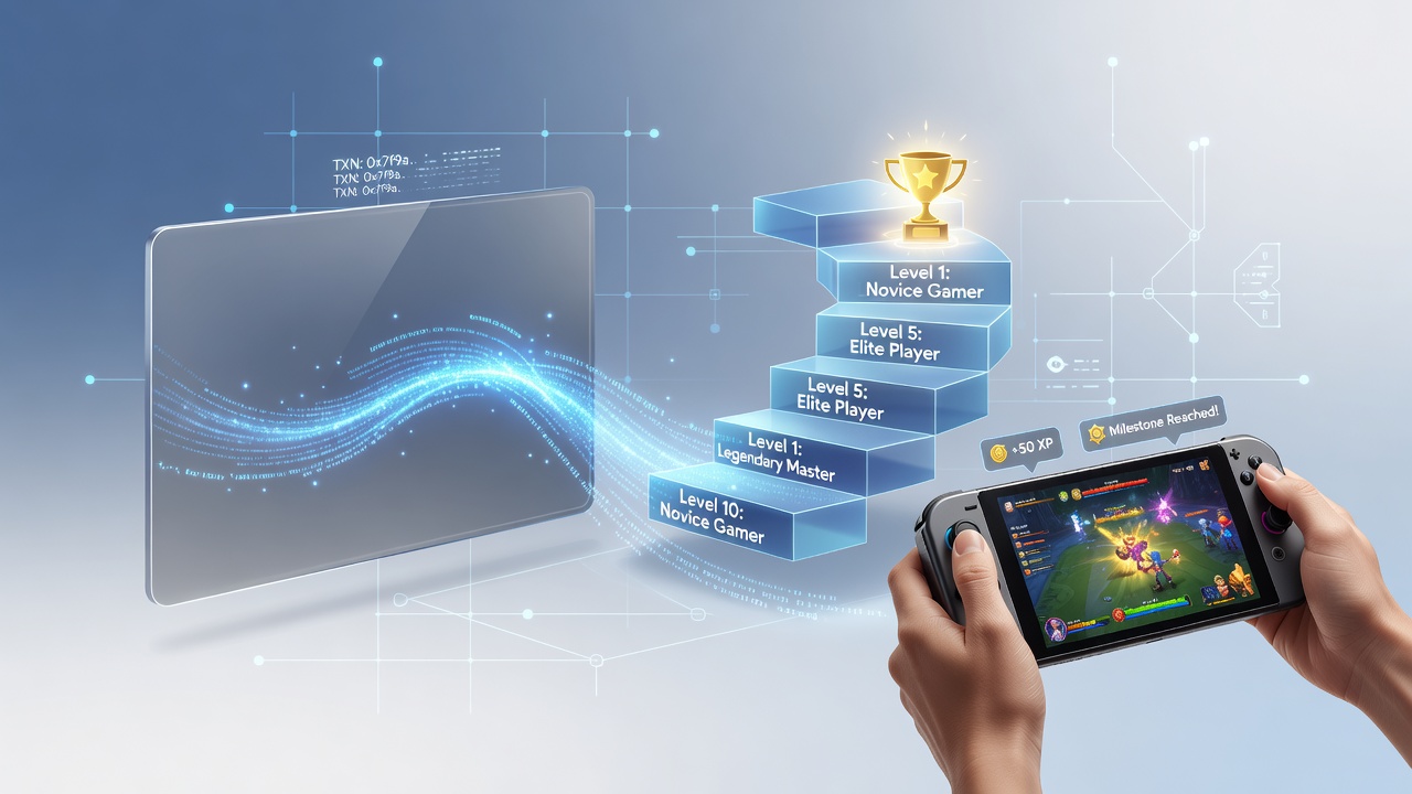 Mobile gaming app showing digital wallet transaction linked to loyalty milestone progress bar