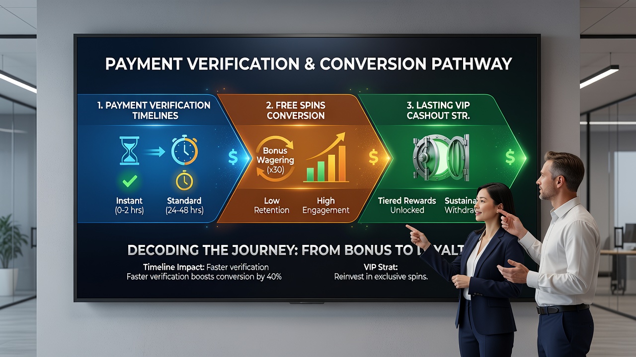 Mobile screen displaying VIP tier progression and cashout approval stages linked to payment verification