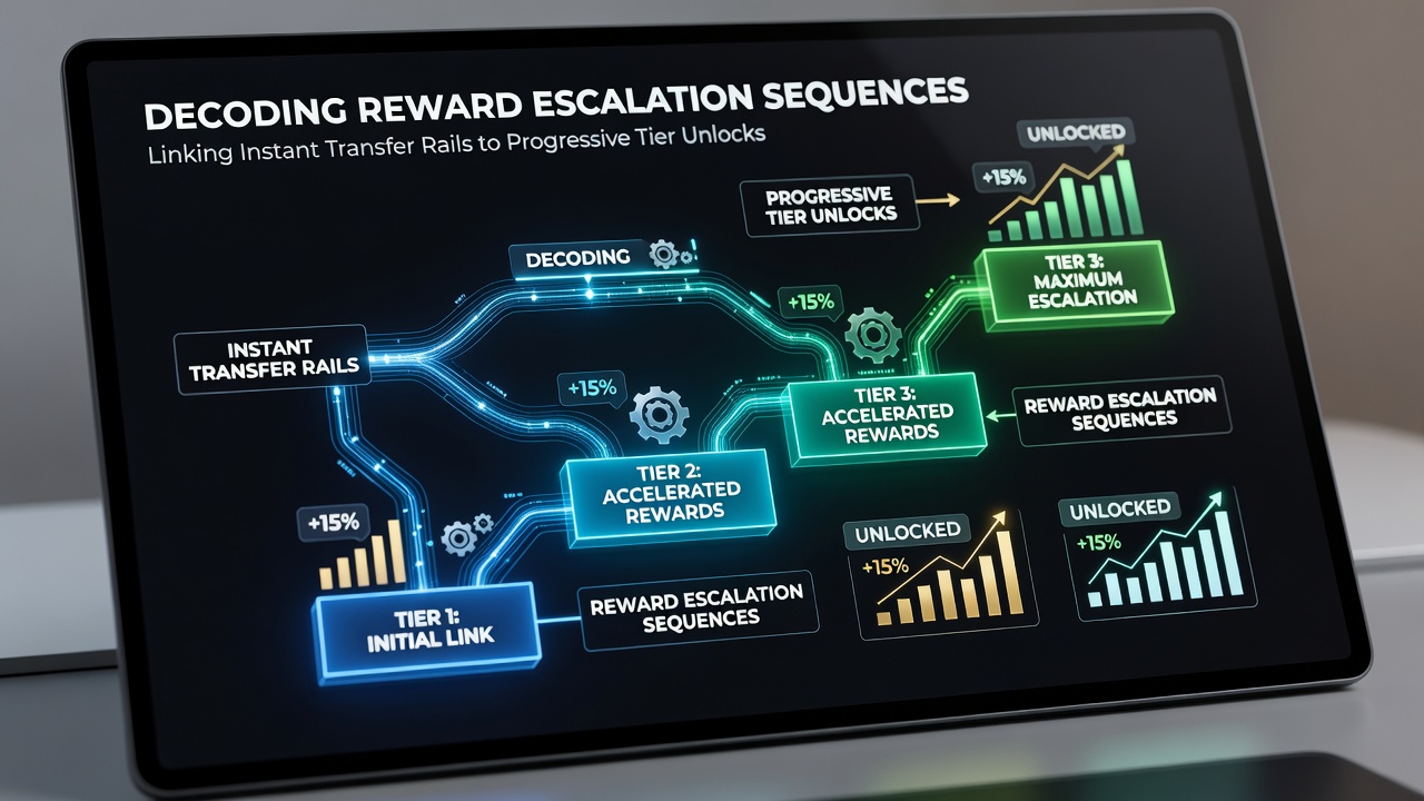 Flowchart illustrating progressive tier unlocks triggered by instant transfer confirmations in app-based wagering environments
