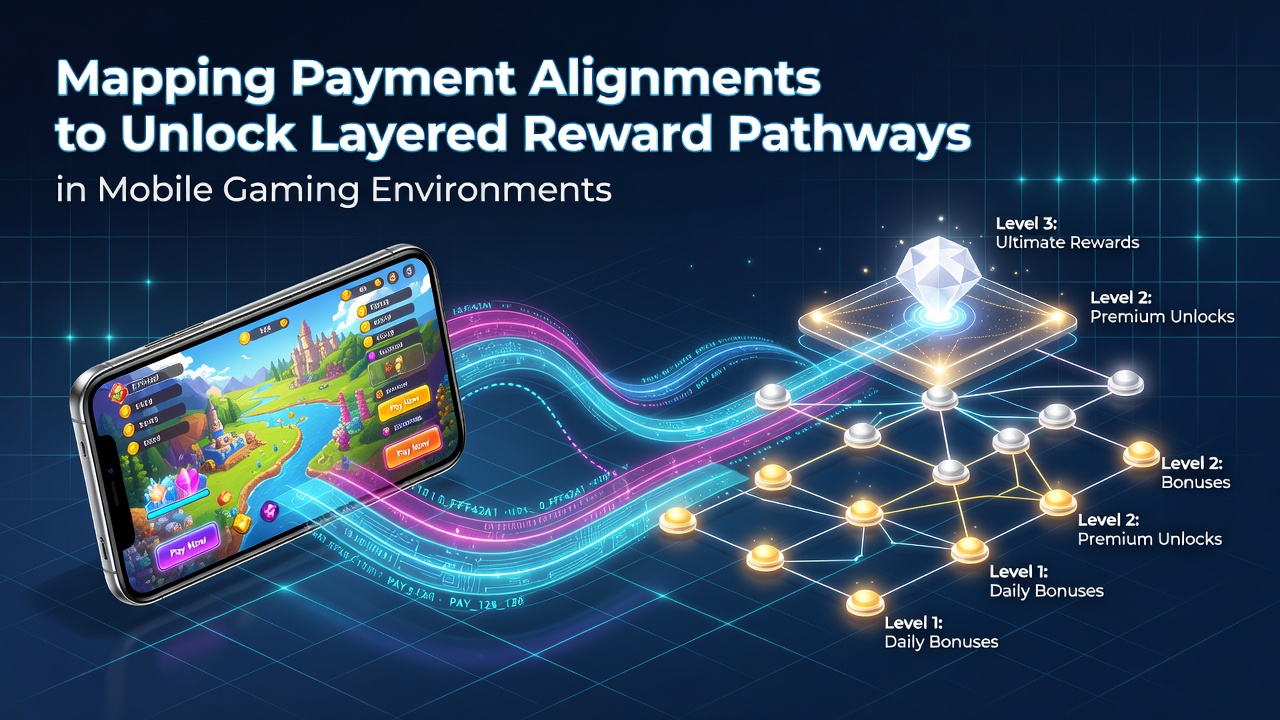 Mobile gaming interface showing payment options aligned with reward tiers and progression paths