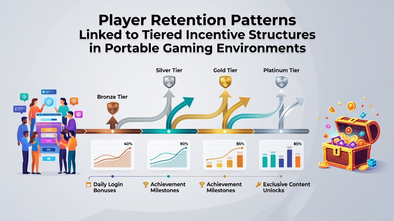 Analytics dashboard displaying player retention curves tied to different incentive tiers in mobile casino applications
