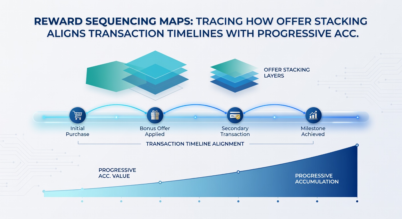 Illustration of mobile interface displaying progressive access stages linked to sequenced bonus timelines
