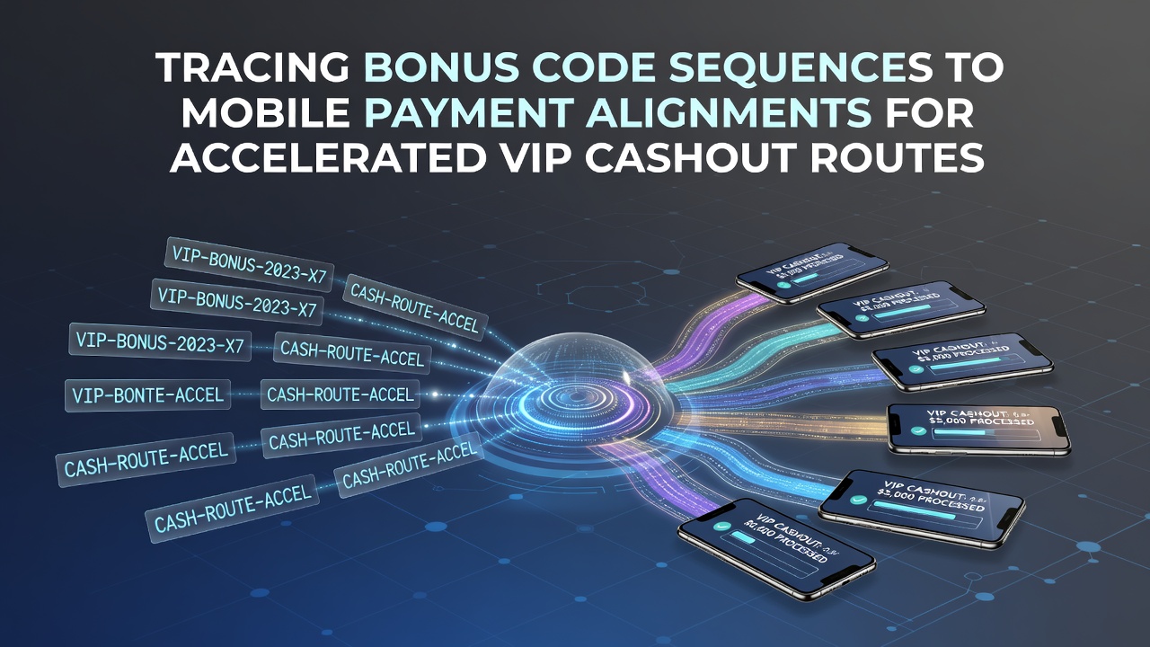 Illustration showing bonus code sequences aligned with mobile payment flows for casino VIP programs