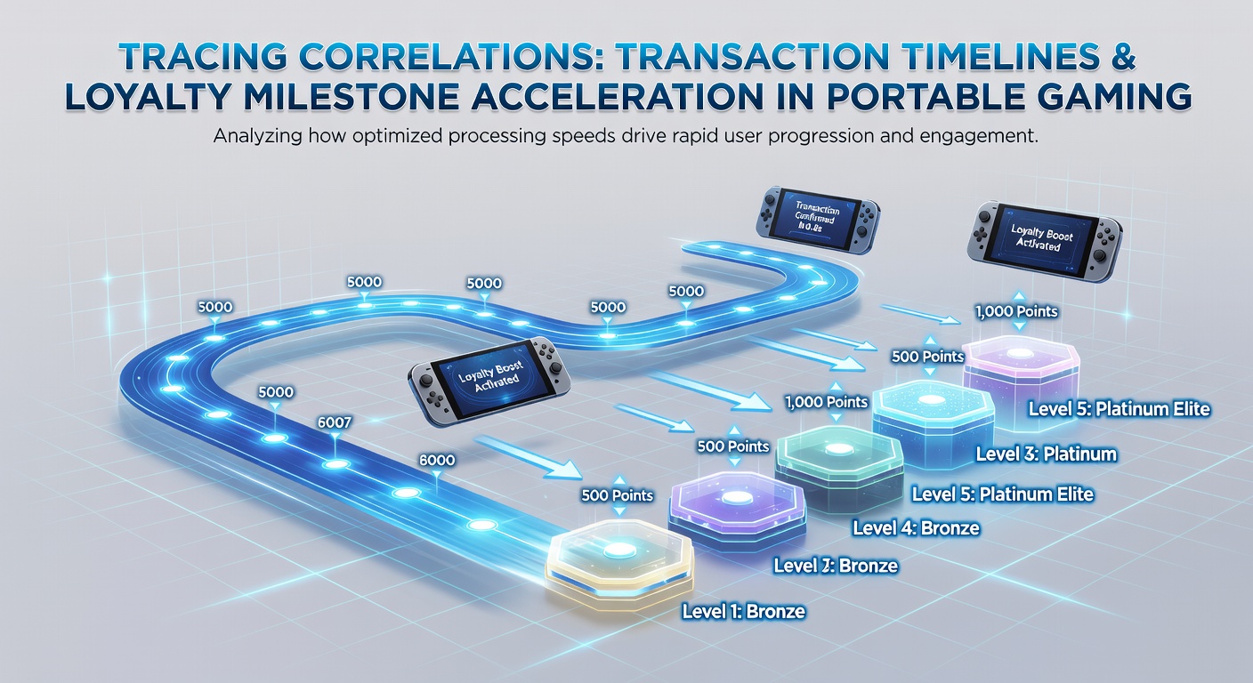 Portable gaming device displaying transaction logs alongside loyalty progress indicators on a mobile interface