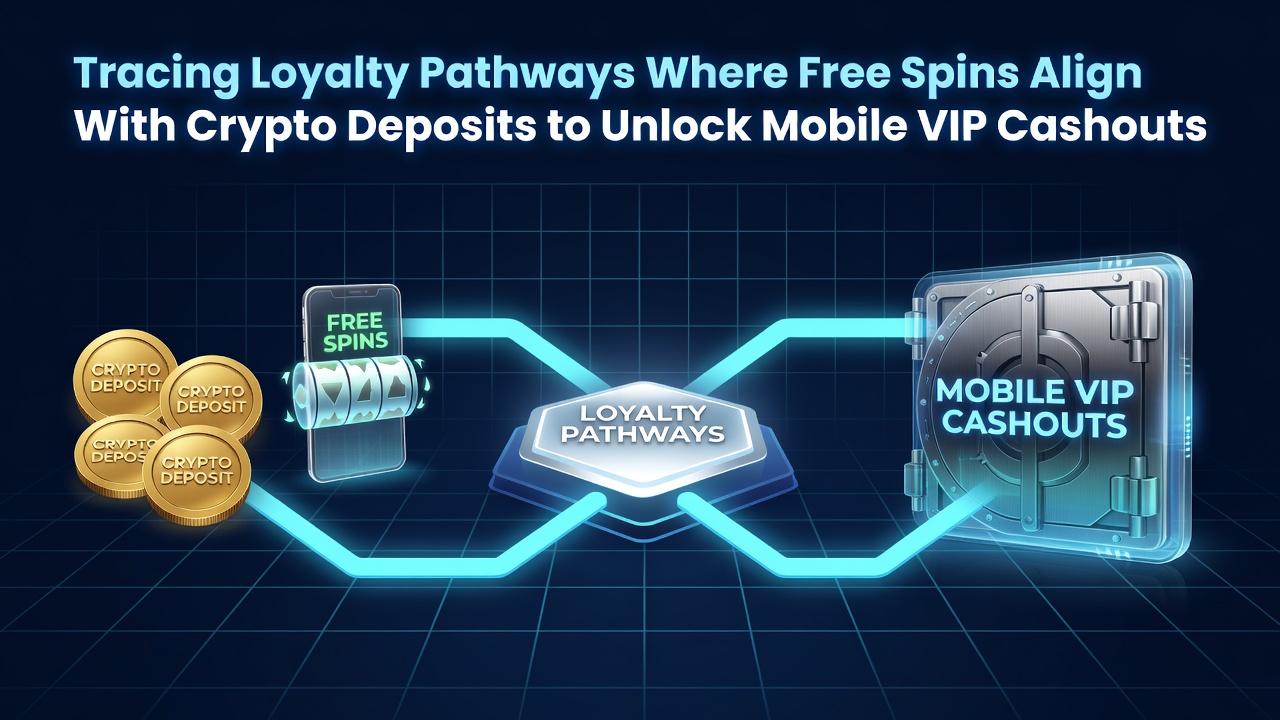 Diagram showing loyalty pathways linking free spins with crypto deposits in mobile casino apps