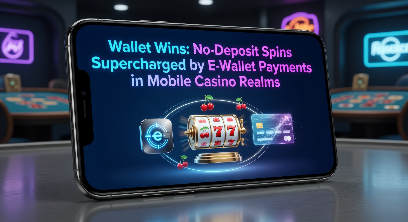 Mobile phone screen displaying vibrant slot spins with e-wallet icons like Skrill and Neteller glowing in the background, symbolizing fast no-deposit wins