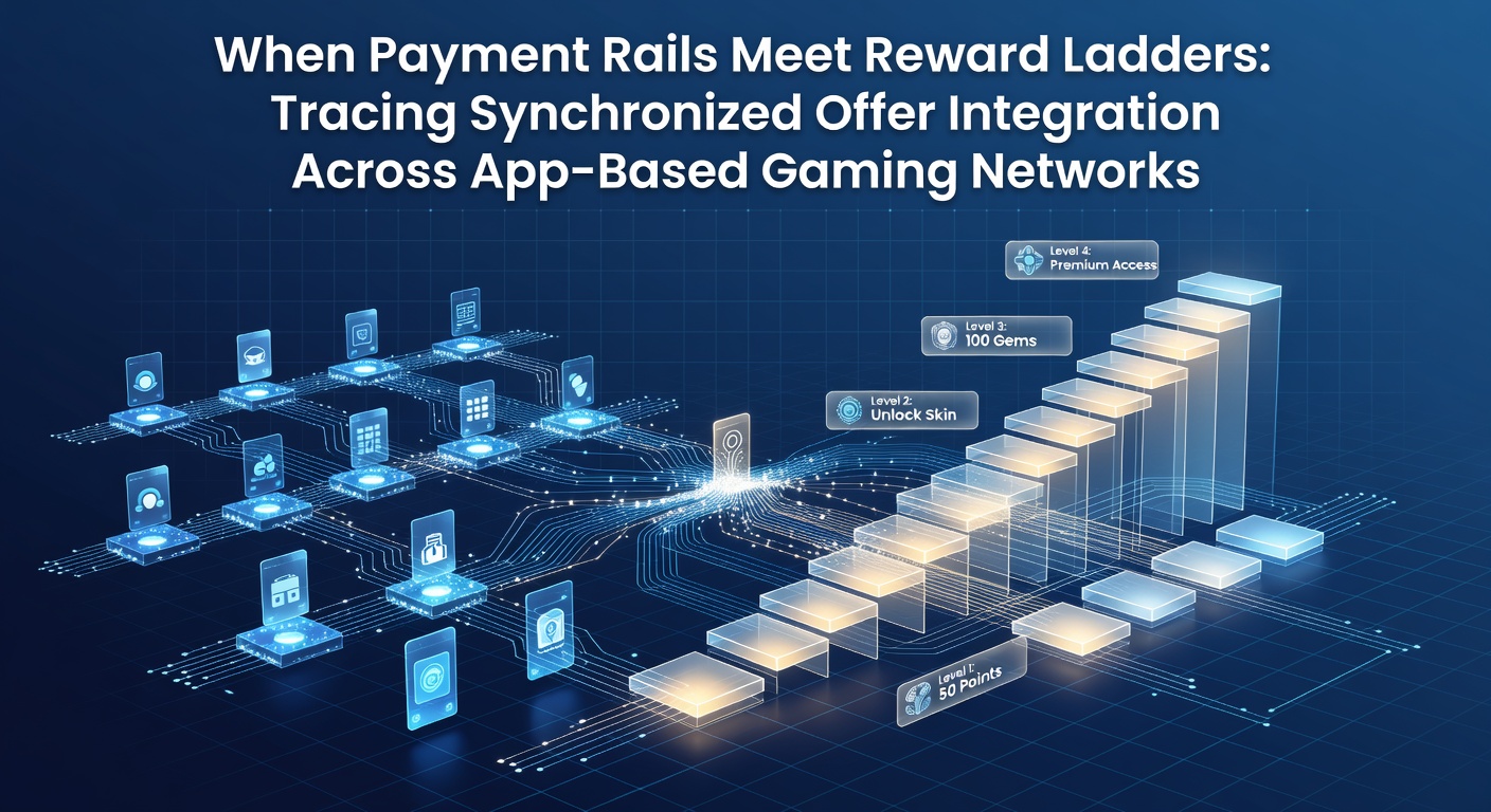 Diagram showing payment rails connecting with reward ladder systems in mobile gaming apps